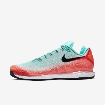 Nike Court Air Zoom Vapor X Knit - Férfi Teniszcipő - Piros/Platina Lila/Fekete